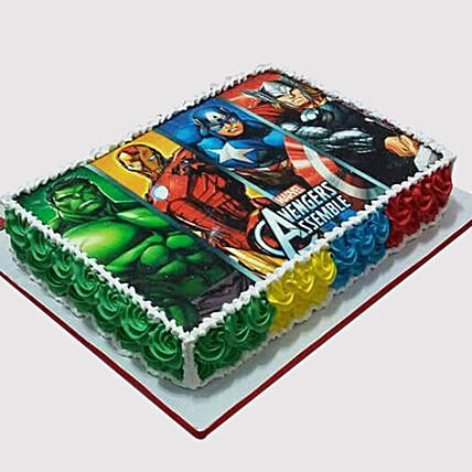 Online Avengers Superheroes Chocolate Photo Cake Gift Delivery In Uae Ferns N Petals