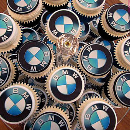 Online Bmw Themed Chocolate Cupcakes Gift Delivery In Uae Ferns N Petals